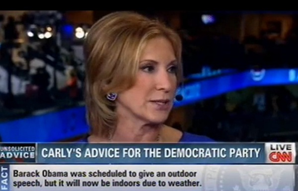 Carly Fiorina speaking on CNN