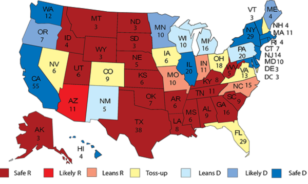Larry Sabato electoral college map President 2012: Larry Sabato Lays Out the Electoral College Battle for the White House