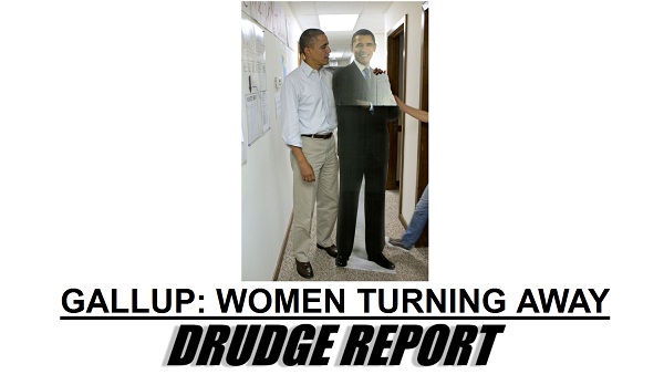 Drudge Screencap of Obama and cut out model