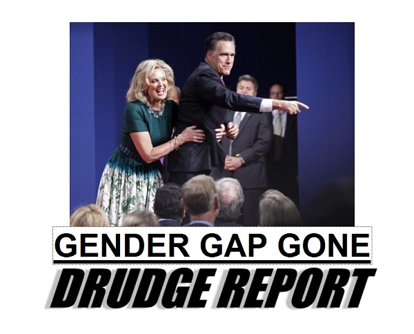 Drudge: Romney Gender Gap Gone
