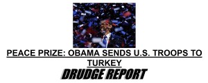 Drudge Screencap Obama Sending Troops to Turkey